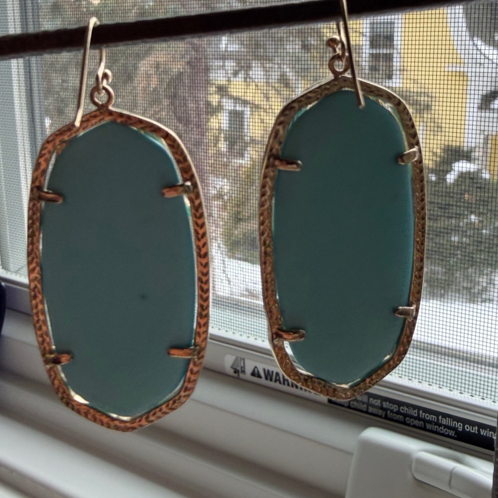 Kendra Scott Darby Gold Statement Earrings-vintage Rodeo collection - Picture 3 of 4